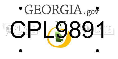 CPL9891 Georgia License Plate