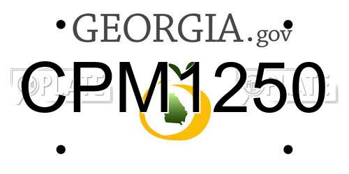 CPM1250 Georgia License Plate