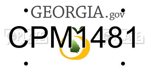 CPM1481 Georgia License Plate