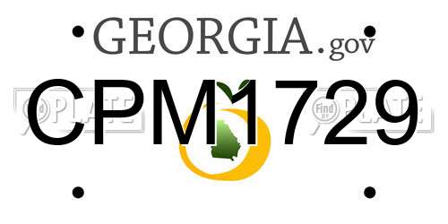 CPM1729 Georgia License Plate
