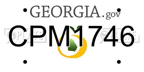 CPM1746 Georgia License Plate