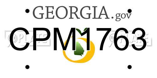 CPM1763 Georgia License Plate