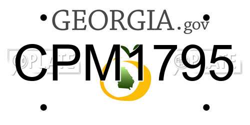 CPM1795 Georgia License Plate