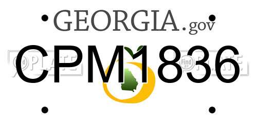 CPM1836 Georgia License Plate