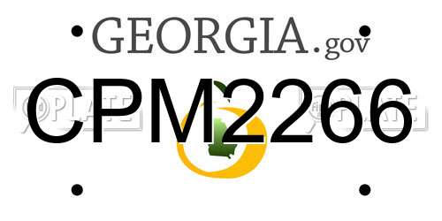 CPM2266 Georgia License Plate