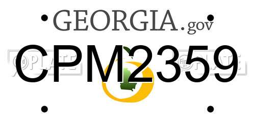 CPM2359 Georgia License Plate