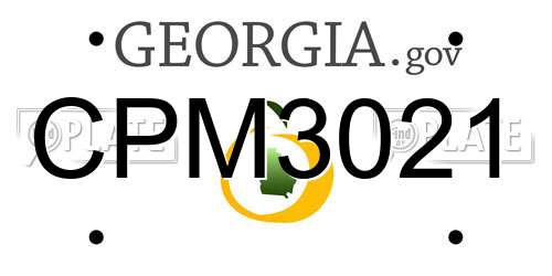 CPM3021 Georgia License Plate