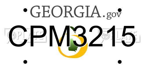 CPM3215 Georgia License Plate