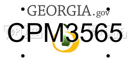 CPM3565 Georgia License Plate