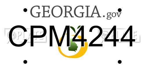 CPM4244 Georgia License Plate