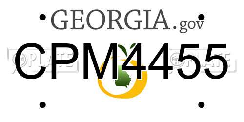 CPM4455 Georgia License Plate