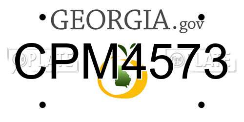 CPM4573 Georgia License Plate