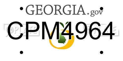 CPM4964 Georgia License Plate
