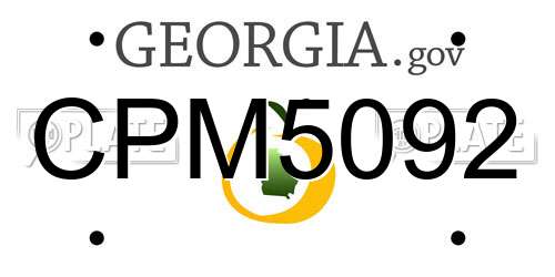 CPM5092 Georgia License Plate