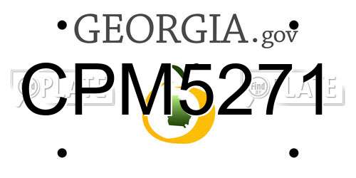 CPM5271 Georgia License Plate