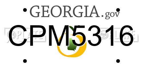 CPM5316 Georgia License Plate