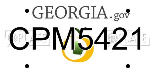 CPM5421 Georgia License Plate