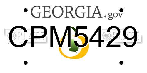 CPM5429 Georgia License Plate