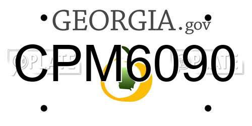 CPM6090 Georgia License Plate