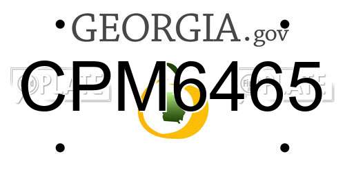 CPM6465 Georgia License Plate