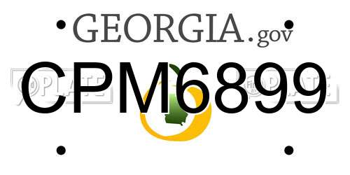 CPM6899 Georgia License Plate