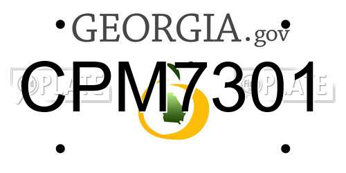 CPM7301 Georgia License Plate
