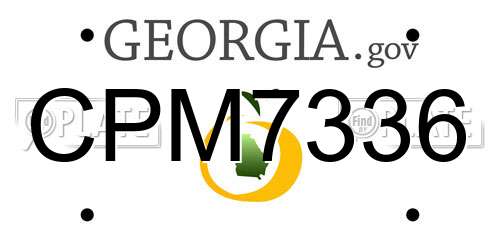 CPM7336 Georgia License Plate