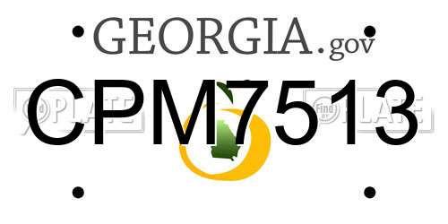 CPM7513 Georgia License Plate