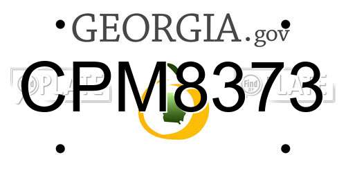 CPM8373 Georgia License Plate