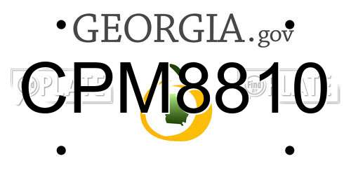CPM8810 Georgia License Plate