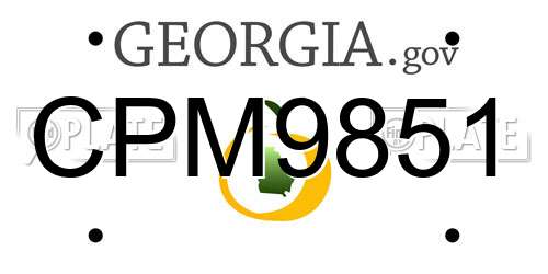 CPM9851 Georgia License Plate
