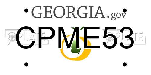 CPME53 Georgia License Plate
