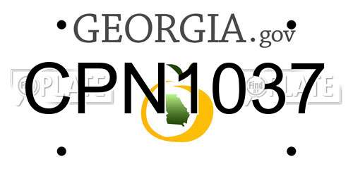 CPN1037 Georgia License Plate