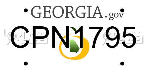 CPN1795 Georgia License Plate