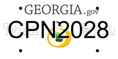 CPN2028 Georgia License Plate
