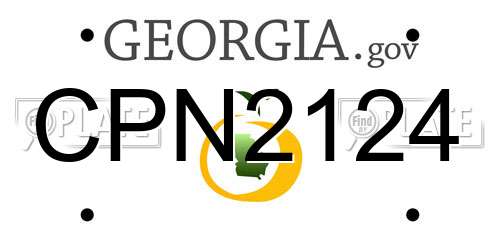 CPN2124 Georgia License Plate