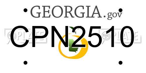 CPN2510 Georgia License Plate