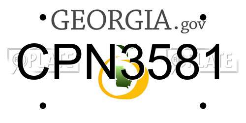 CPN3581 Georgia License Plate