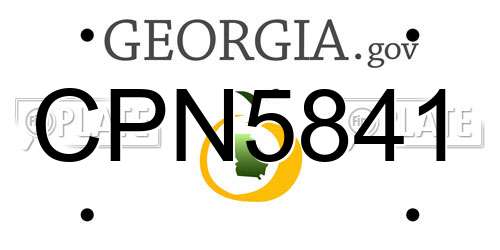 CPN5841 Georgia License Plate