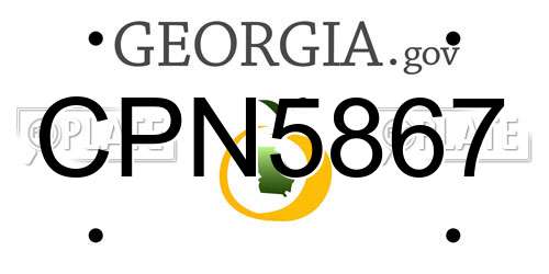 CPN5867 Georgia License Plate