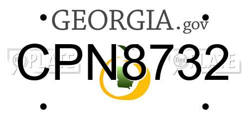 CPN8732 Georgia License Plate