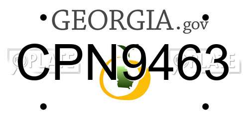 CPN9463 Georgia License Plate