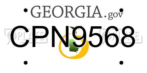CPN9568 Georgia License Plate