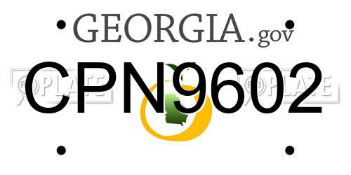 CPN9602 Georgia License Plate