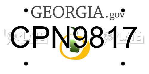 CPN9817 Georgia License Plate