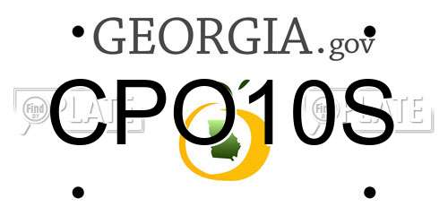 CPO10S Georgia License Plate