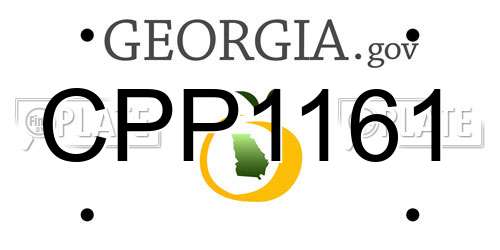 CPP1161 Georgia License Plate