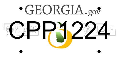 CPP1224 Georgia License Plate