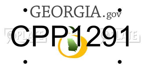 CPP1291 Georgia License Plate
