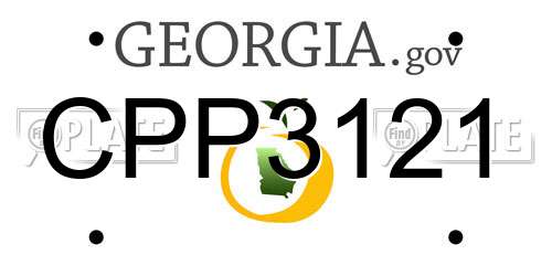 CPP3121 Georgia License Plate